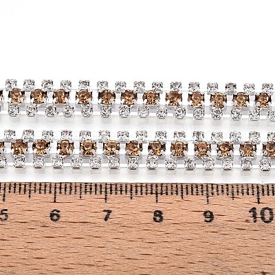 鉄ラインストーンカップチェーン  スプールで  銀  ペルー  8.5x3mm  約14.99フィート（4.57m）/ロール&nbsp;CH-T006-04S-09-1