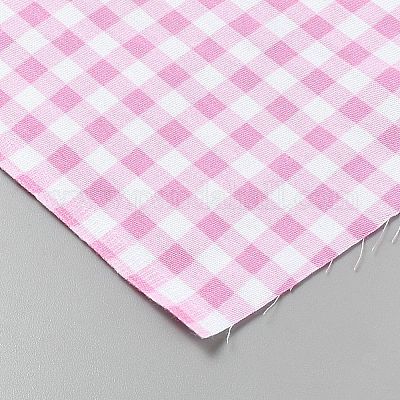 タータンチェックの綿生地 服装アクセサリー ピンク 1600x0.3mmの通販