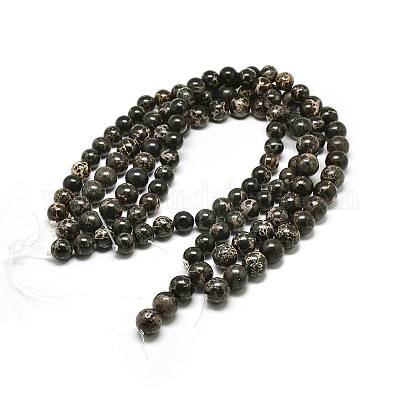 Natural Imperial Jasper Beads Strands&nbsp;X-G-I122-8mm-11-1