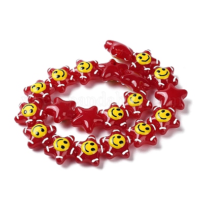 Glass Enamel Beads&nbsp;GLAA-G107-03-1