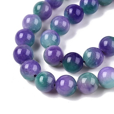 Dyed Natural White Jade Beads Strands&nbsp;G-T138-10mm-210-8-1