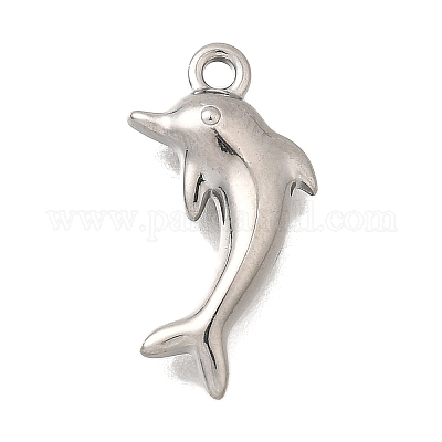 オーシャンシリーズ 304 ステンレススチールチャーム 変色防止 イルカ