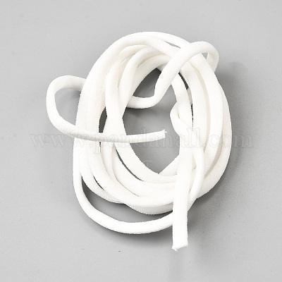 ナイロン弾性コード  フラット  ホワイト  5x2mm&nbsp;OCOR-WH0082-421C-01-1