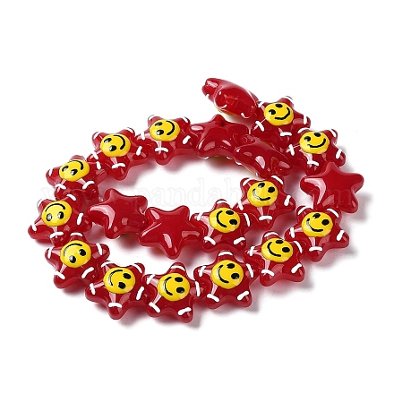 Glass Enamel Beads GLAA-G107-03-1