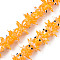 Handmade Bumpy Lampwork Beads Strands, Octopus, Orange, 15~20x22~24x22~24mm, Hole: 1.6mm, about 30pcs/strand, 17.72 inch~21.65 inch(45~55cm)