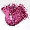 Polyester & Spandex Cord Ropes, 1 Inner Core, with Patterns, for Shoe Lace Cord Making, Deep Pink, 2mm, about 109.36 yards(100m)/bundle