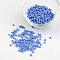 8/0 Opaque Colours Round Glass Seed Beads, Cornflower Blue, 3mm, Hole:1mm, about 1101pcs/50g