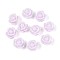 Opaque Resin Beads, Rose Flower, Lavender, 9x7mm, Hole: 1mm