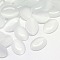 Cat Eye Cabochons, Oval, White, 14x10x2.5mm
