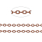 Brass Cable Chains, Unwelded, with Spool, Oval, Cadmium Free & Nickel Free & Lead Free, Red Copper, 4x3x0.6mm, about 301.83 Feet(92m)/roll