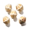 Vintage Style Glazed Ceramic Porcelain Beads, Faceted Bicone, Navajo White, 11.5x10mm, Hole: 2mm