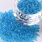 Glass Seed Beads, Transparent, Round, Sky Blue, 12/0, 2mm, Hole: 1mm, about 30000 beads/pound