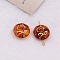 Transparent Acrylic Beads, Chocolate, Flat Round, 18mm, Hole: 1.5mm