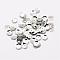 Plastic Paillette Beads, Semi-cupped Sequins Beads, Center Hole, Silver, 12x0.5mm, Hole: 1mm, about 35000pcs/pound