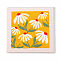 Flower Pattern Punch Embroidery Beginner Kits, including Embroidery Cloth & Thread, Punch Needle Pen, Photo Frame, Instruction Sheet, Gold, 250x250mm