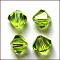 Imitation Austrian Crystal Beads, Grade AAA, K9 Glass, Faceted, Bicone, Yellow Green, 6x6mm, Hole: 0.7~0.9mm