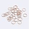 925 Sterling Silver Open Jump Rings, Saw Cut Round, Rose Gold, 26 Gauge, 5x0.4mm, Inner Diameter: 4mm, about 526pcs/10g