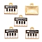 Alloy Enamel Pendants, Golden, Piano, 13x15mm, Hole: 2mm