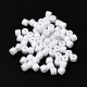 不透明なアクリルビーズ  コラム  ホワイト  6.5x5mm  穴：2.2mm&nbsp;SACR-Z001-01M-2