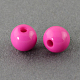 ソリッドチャンキーアクリルボールビーズ  ラウンド  濃いピンク  4mm  穴：1mm  約14800個/500g&nbsp;SACR-R812-4mm-03-1