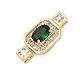 Brass Micro Pave Cubic Zirconia Box Clasps&nbsp;KK-P291-36G-1