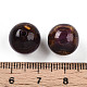 樹脂ビーズ  ラウンド  ツートン  暗い蘭  12mm  穴：2mm&nbsp;RESI-YW0004-28C-10-3