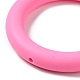 シリコンビーズ  リング  パールピンク  65x10mm  穴：3mm&nbsp;SIL-Z010-03D-2