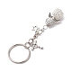 Alloy with Glass Seed Beads Keychain&nbsp;KEYC-MZ00010-01-4