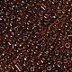 ガラスシードビーズ  トランスペアレント  ラウンド  ブラウン  6/0  4mm  穴：1.5mm  約4500ビーズ/ポンド&nbsp;SEED-A004-4mm-13-2