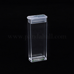 Polystyrene Bead Storage Container, for Diamond Painting Storage Containers or Seed Beads Storage, Clear, 2.7x1.35x5.05cm, Capacity: 12ml(0.4 fl. oz)