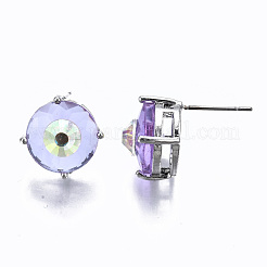 Brass Stud Earrings&nbsp;GLAA-S193-039B-P
