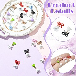 24Pcs 8 Colors Lily of the Valley Alloy Cabochons&nbsp;MRMJ-CJ0001-30