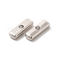 合金ビーズ  長持ちメッキ  カドミウムフリー＆鉛フリー  長方形  プラチナ  14x4.5x3mm  穴：2mm&nbsp;PALLOY-E024-35P