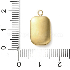 304ステンレススチールアクリルパーツ  模造シェル付  18KGP本金メッキ  長方形  18.5x11.5x4mm  穴：1.8mm&nbsp;STAS-M091-02C-G