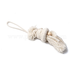 Christmas Cotton Cord with Wood Bead Pendant Decorations&nbsp;HJEW-JM04095
