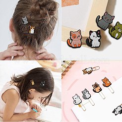 ペットテーマ PVC プラスチックカボション 60個 12色  猫の形  ミックスカラー  29.5~30x25x4mm  5個/カラー&nbsp;FIND-CJ0002-56