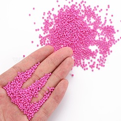 12/0 FGBグレードAラウンドガラスシードビーズ  焼き付け塗料  パールピンク  2.3x1.5mm  穴：1mm  約48500個/ポンド&nbsp;SEED-N001-A-1044
