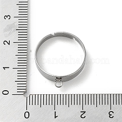 Non-Tarnish 304 Stainless Steel Open Cuff Rings Findings&nbsp;STAS-K278-02P