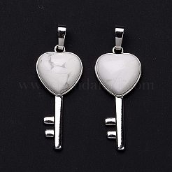 Natural Howlite Pendants&nbsp;G-I321-06P-20