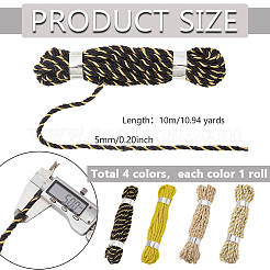 4 Rolls 4 Colors Polyester Cord&nbsp;OCOR-PH0005-11