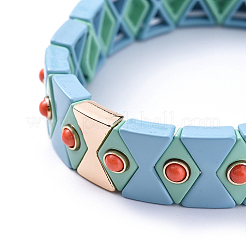 (Jewelry Parties Factory Sale)Tile Elastic Bracelets&nbsp;BJEW-K004-16B