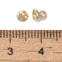 真鍮製ペンダントベイル  鉛フリー＆カドミウムフリー  24KGP本金メッキ  4x3.5x4mm  穴：1.6mm&nbsp;KK-K383-24A-G