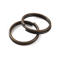 真鍮スプリットリング  ダブルループ丸カン  カドミウムフリー＆鉛フリー  アンティークブロンズ  1.4x7mm  内径約6.3mm  約4180個/1000g&nbsp;J0CP5054