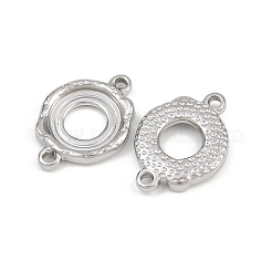 304 Stainless Steel Connector Cabochon Settings&nbsp;STAS-L303-33P