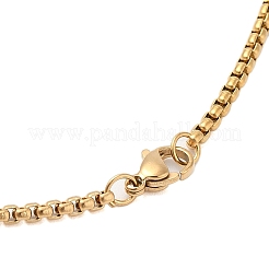 201 Stainless Steel Box Chain Hollow Christian Jesus Face Pendant Necklaces for Women Men&nbsp;NJEW-U005-06G