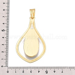 ティアドロップラックメッキ合金パヴェ樹脂ビッグペンダント  鉛フリー＆ニッケルフリー＆カドミウムフリー  マットゴールドカラー  66x40x7.5mm  穴：11.5x7mm&nbsp;FIND-N005-46G