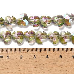 電気メッキガラスビーズセット  アヒル  多面カット  プラム  9x10x5mm  穴：0.9mm  約50個/連  17.72''（45センチメートル）&nbsp;EGLA-P066-03A-HP03