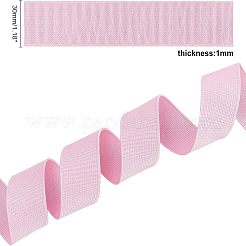 超幅広の厚手の平らなゴムバンド  ウェビング衣類縫製アクセサリー  パールピンク  30mm&nbsp;EC-WH0016-A-S021