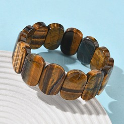 Natural Tiger Eye Beads Stretch Bracelets for Women Men&nbsp;BJEW-I323-02E
