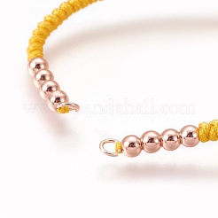 Nylon Cord Braided Bead Bracelets Making&nbsp;BJEW-F360-FRG22